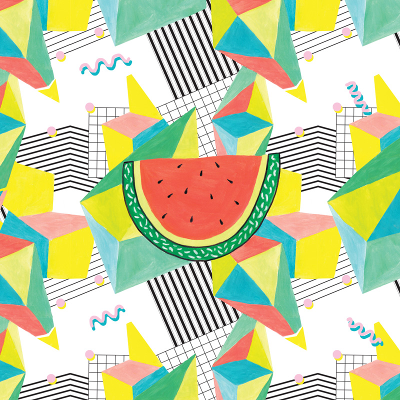 cherry-and-mint-watermelon-digital-design