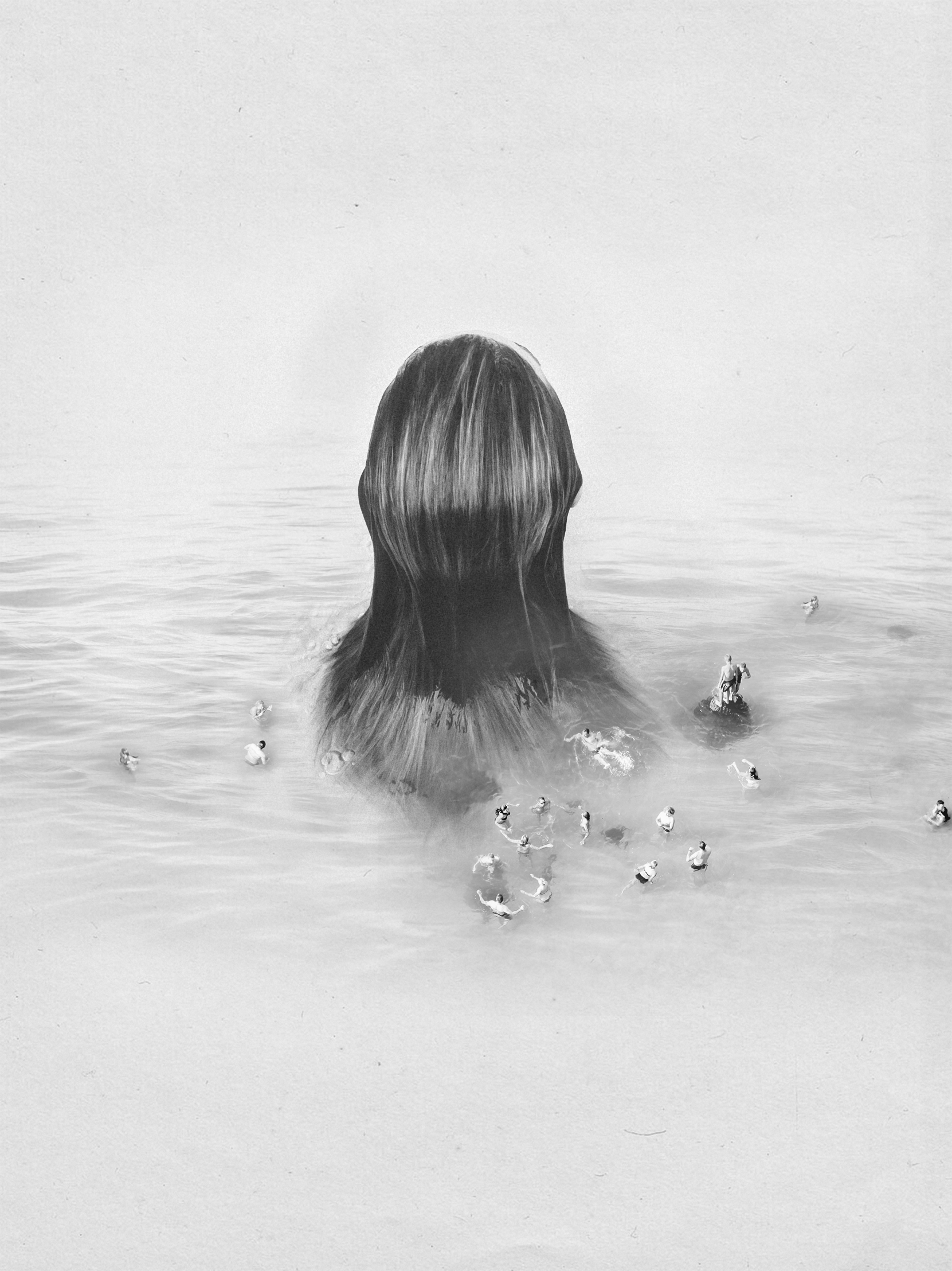 Woman - white in water