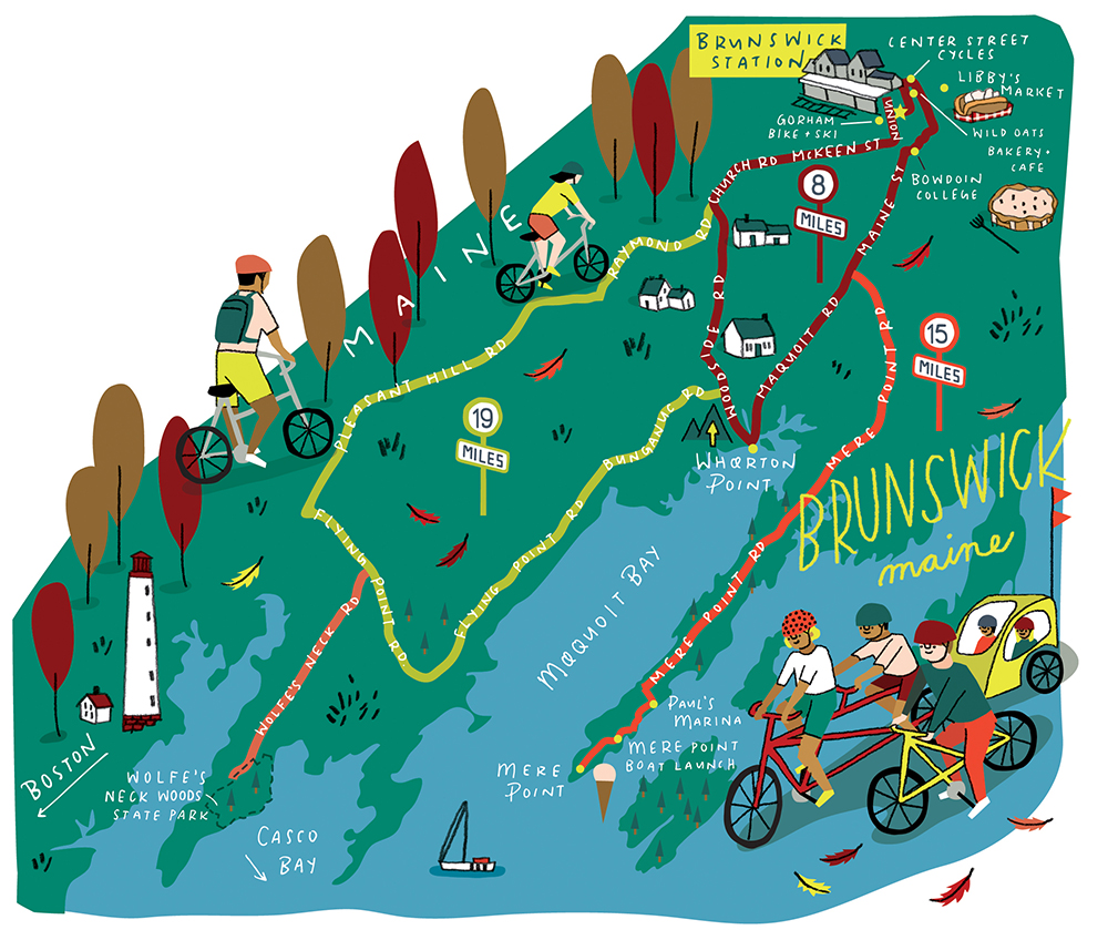 BRUNSWICK BIKERIDE MAP