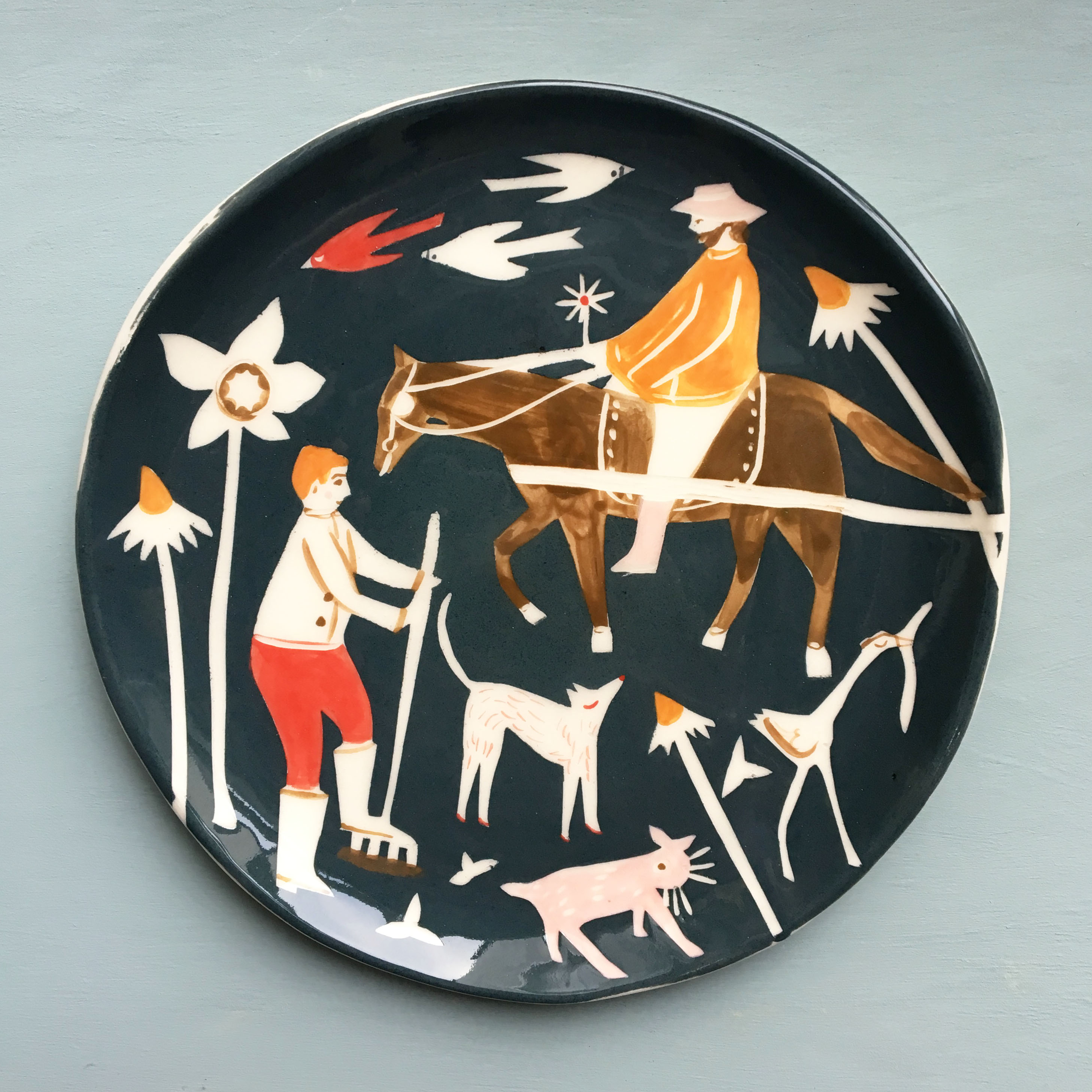 Garden Feast plate by Polly Fern