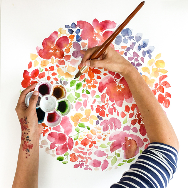 Floral Watercolor Wall Art-CreativeIngrid