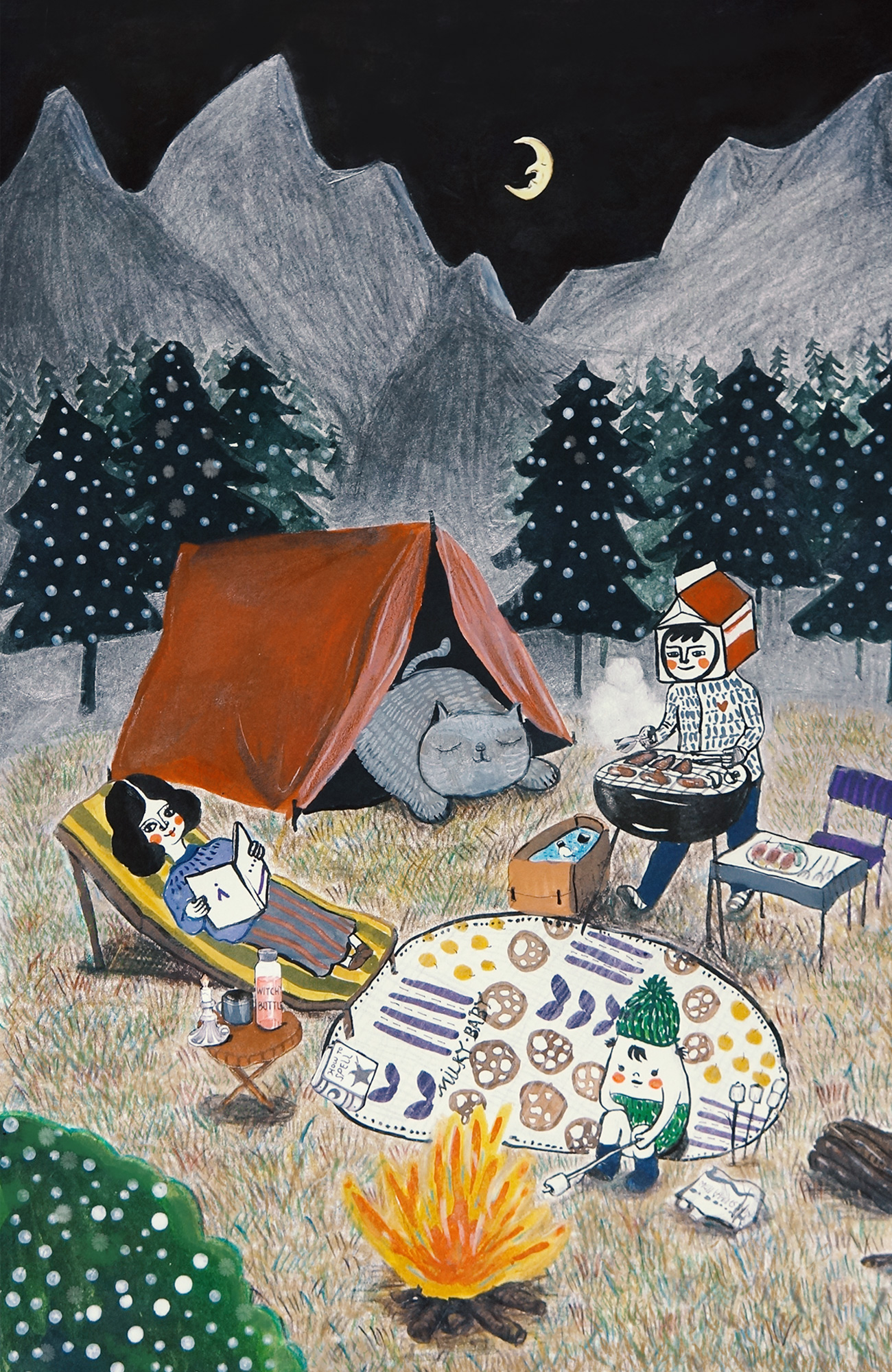 Camping in the forest