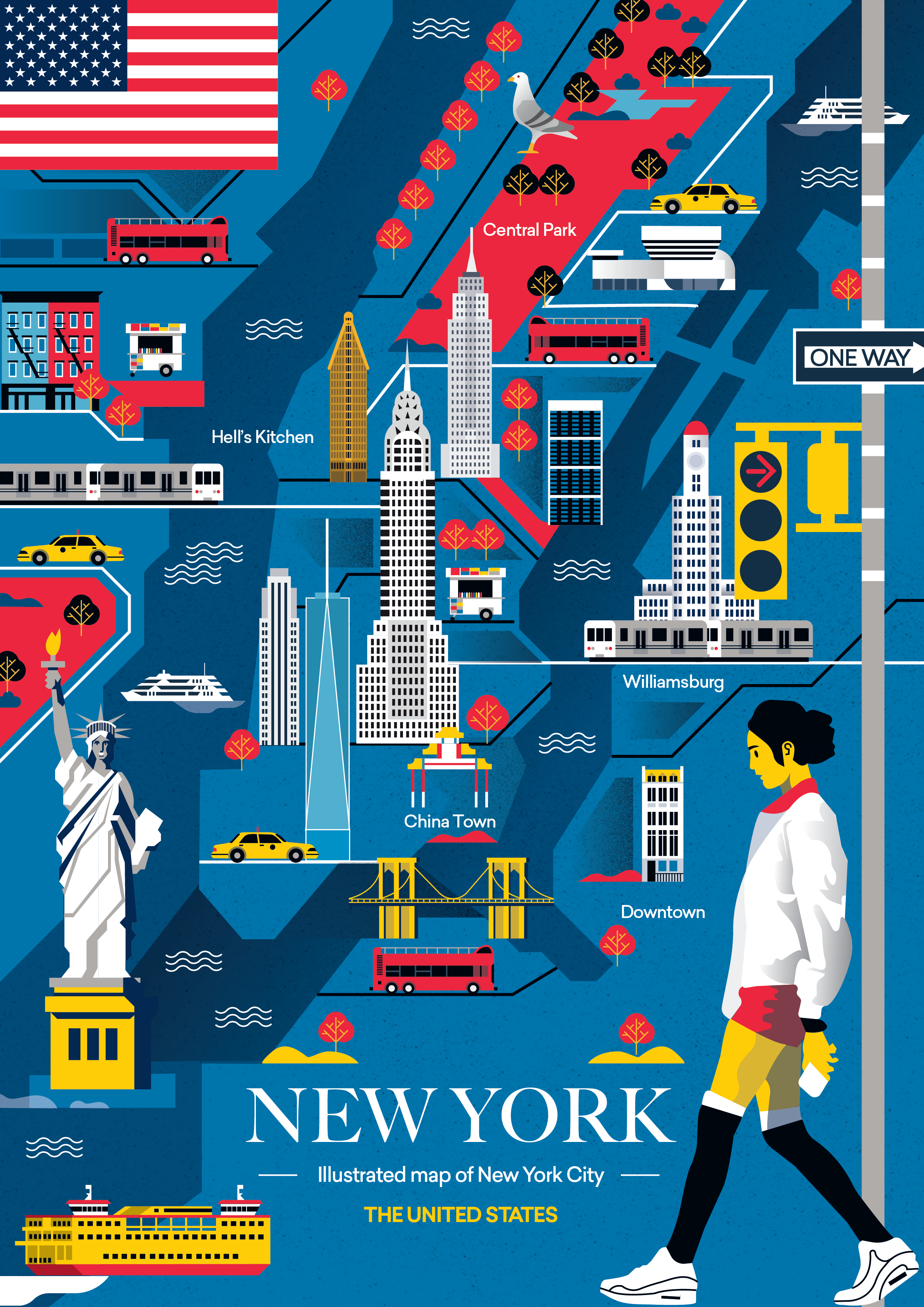 New York Map Illustration - Draft 04-01