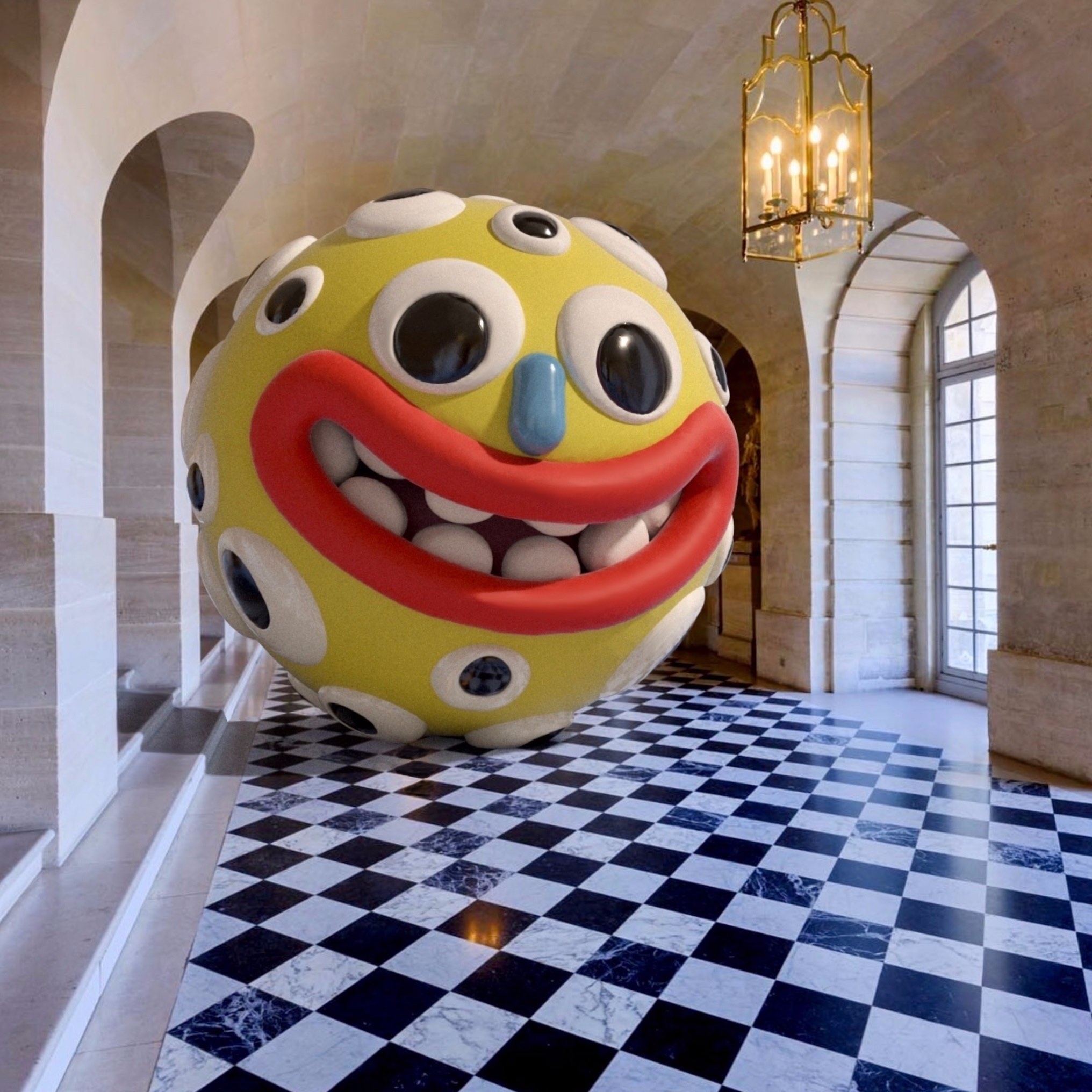 BobbyBlobby JOY x Versailles Multi Eye Smiley Guy in the Palace of Versailles Low Gallery